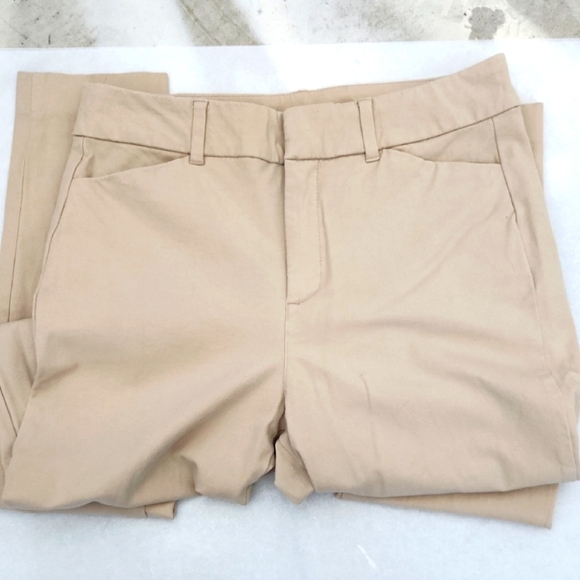Old Navy Pants - Old Navy Tan Pixie High Rise Secret Slim Pockets